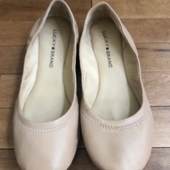 Lucky Brand Emmie Leather Flats Shoes Size 8 W - Picture 2 of 7